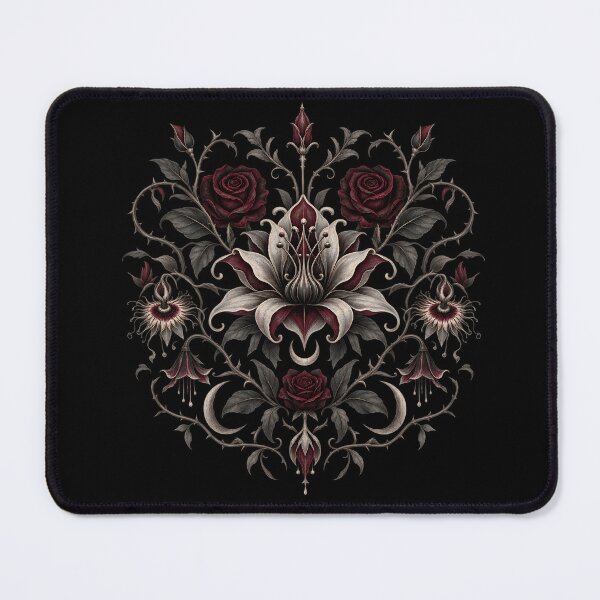 Item preview, Crimson Nightbloom Gothic Botanical Dark Romance Art designed and sold by MCV-Designs.