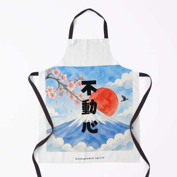 Item preview, Fudoushin - Unshakable Spirit | Watercolor Mount Fuji & Red Sun | Japanese Design designed and sold by JapanMemoir.