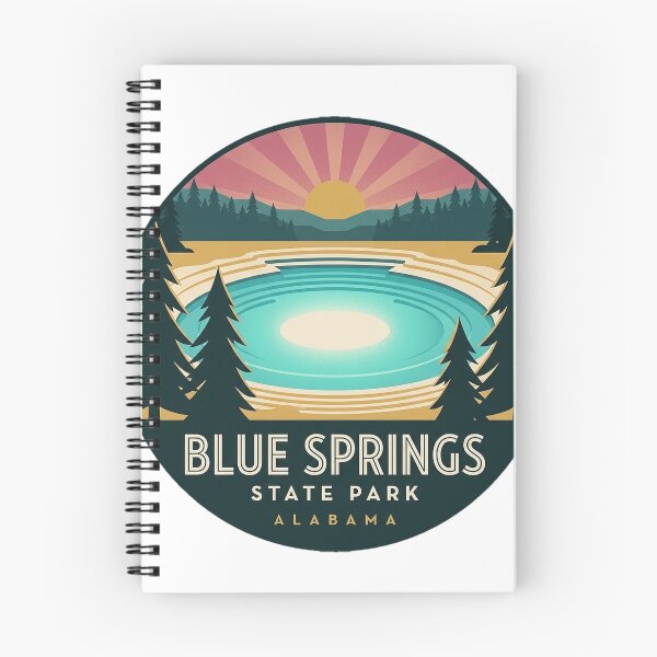 Item preview, Blue Springs State Park Alabama Sticker - Art Deco Circle Emblem designed and sold by DetourDgn.