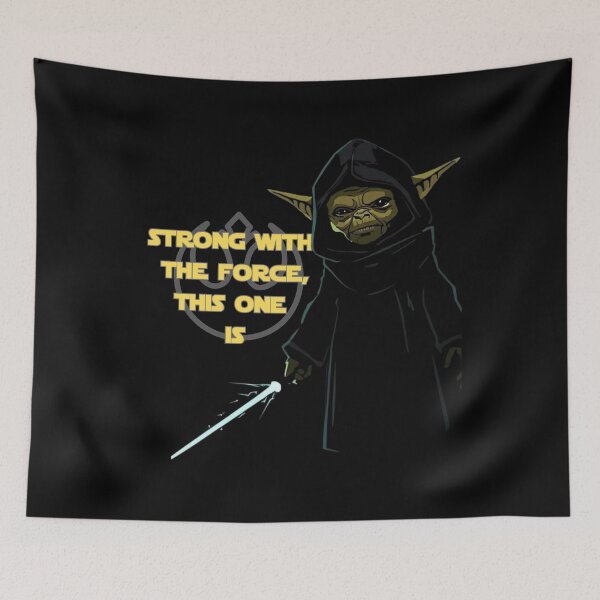 Item preview, Strong With The Force This One Is Dark Hooded Jedi Master Star Wars Inspired Fan Art Graphic Tee designed and sold by DimensionShift.