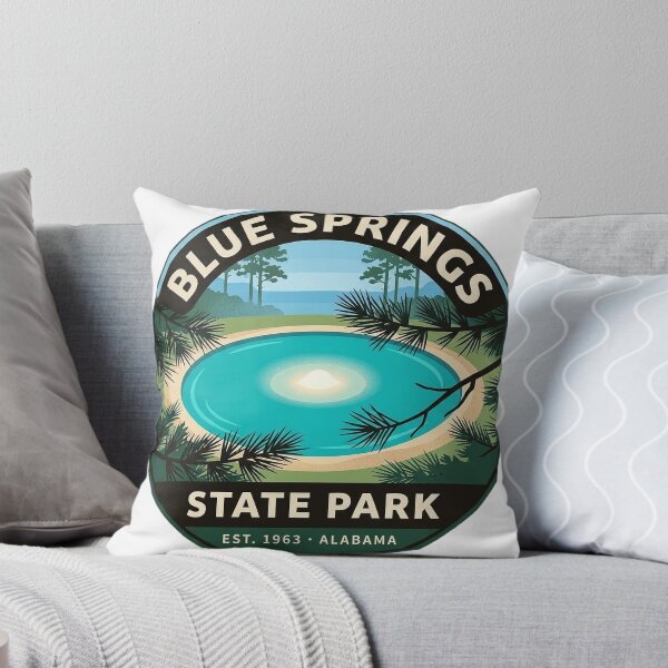 Item preview, Blue Springs State Park Alabama Round Sticker - Clear Spring Swimming Hole Badge designed and sold by DetourDgn.