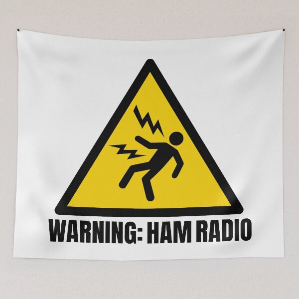 Item preview, Ham Radio Warning Sign Amateur Radio Operator designed and sold by AnnSign.