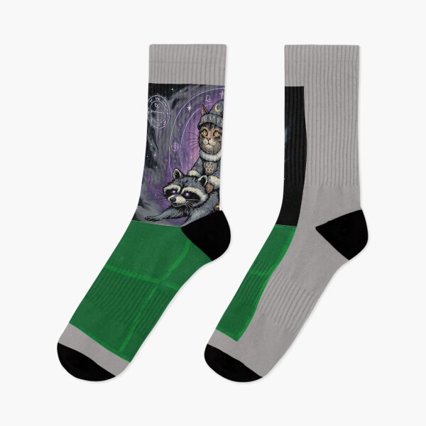 Item preview, Cat Santa Riding Raccoon Christmas Fun-3 designed and sold by ChristinaMato.