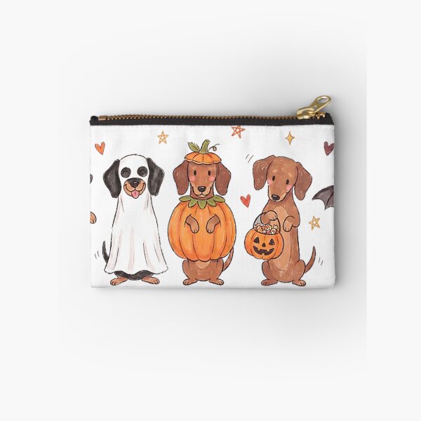 Item preview, Halloween Dachshund Squad Funny Wiener Dog Spooky Costume T-Shirt designed and sold by HugsPlusCoffee.