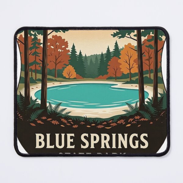 Item preview, Blue Springs State Park Alabama Shield Sticker - Autumn Spring Pool Crest designed and sold by DetourDgn.