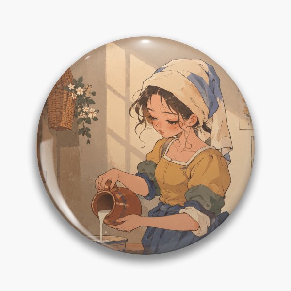 Item preview, The Milkmaid Inspired Vermeer Painting designed and sold by thatsmaddierose.