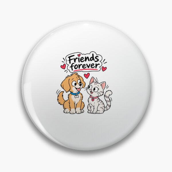 Item preview, Best Furry Friends– Cute Cartoon Dog and Cat Art designed and sold by SimonasPeace.