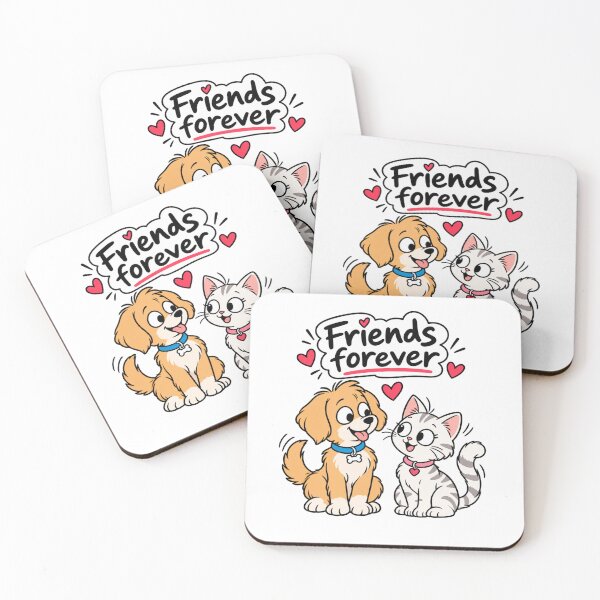Item preview, Best Furry Friends– Cute Cartoon Dog and Cat Art designed and sold by SimonasPeace.