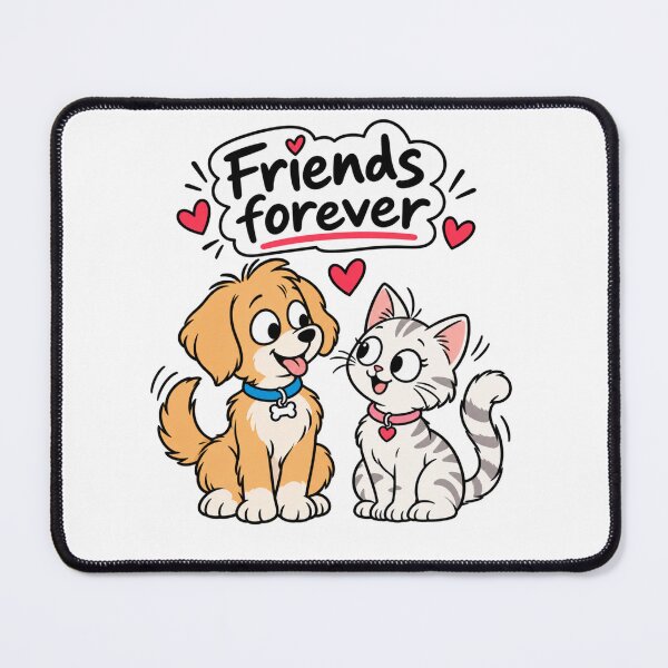 Item preview, Best Furry Friends– Cute Cartoon Dog and Cat Art designed and sold by SimonasPeace.