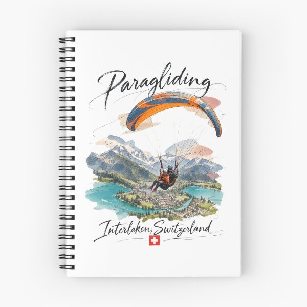 Item preview, Interlaken Switzerland Paragliding Travel Poster designed and sold by Russell Thorne.