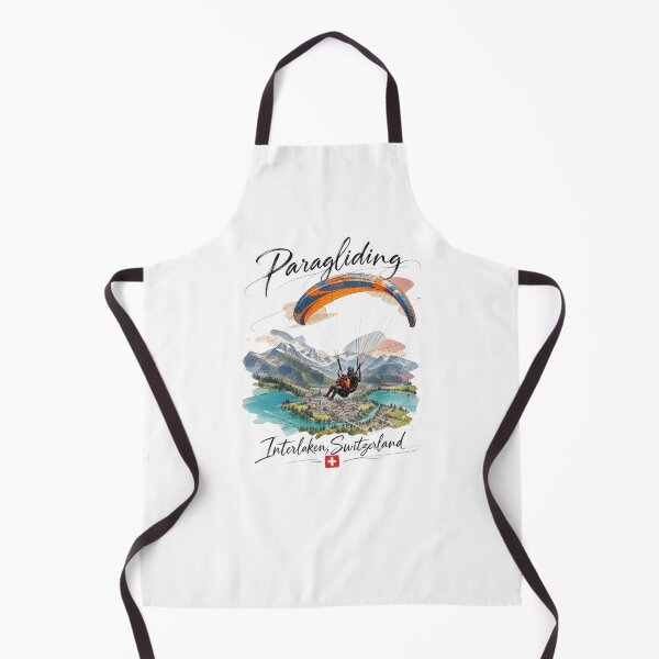 Item preview, Interlaken Switzerland Paragliding Travel Poster designed and sold by Russell Thorne.