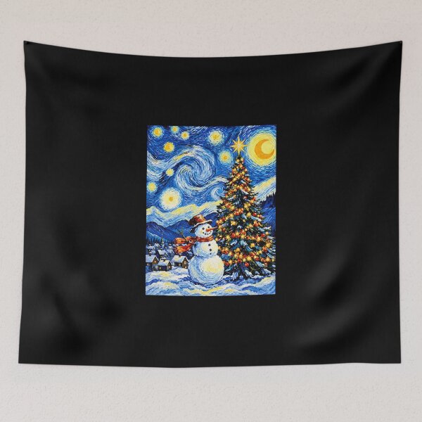 Item preview, Starry Night Inspired Christmas Art Style designed and sold by PrestonoPrescot.