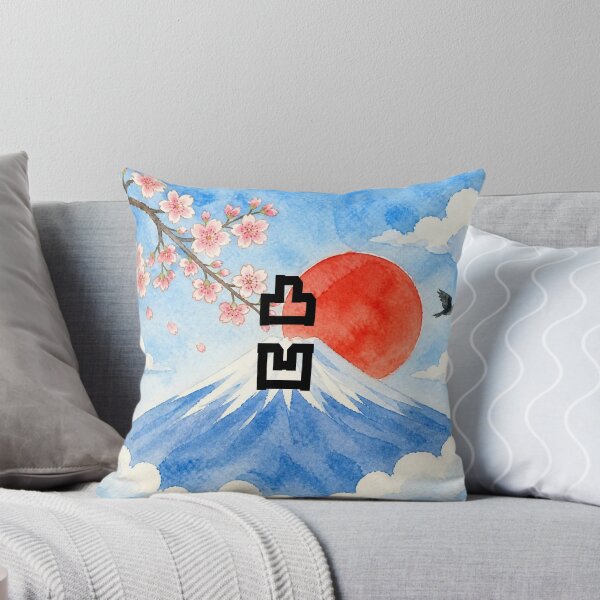 Item preview, Dekoboko - Odd Couple | Watercolor Mount Fuji & Red Sun | Japanese Design designed and sold by JapanMemoir.
