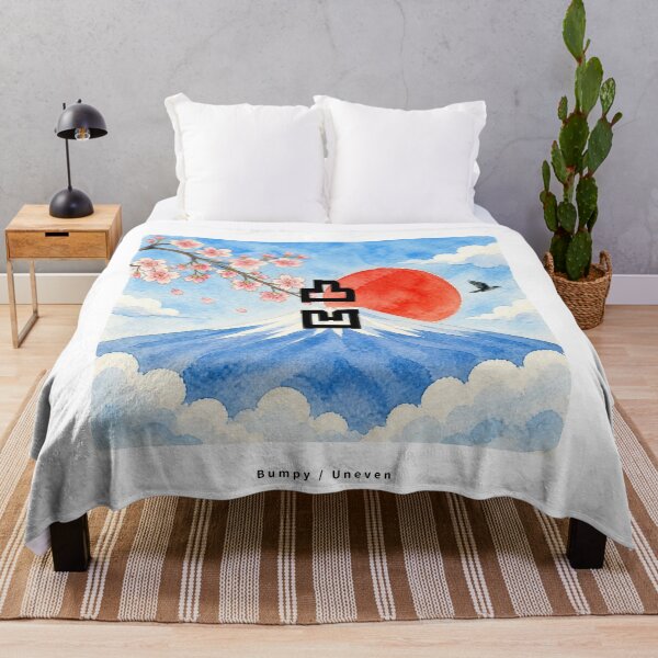 Item preview, Dekoboko - Odd Couple | Watercolor Mount Fuji & Red Sun | Japanese Design designed and sold by JapanMemoir.