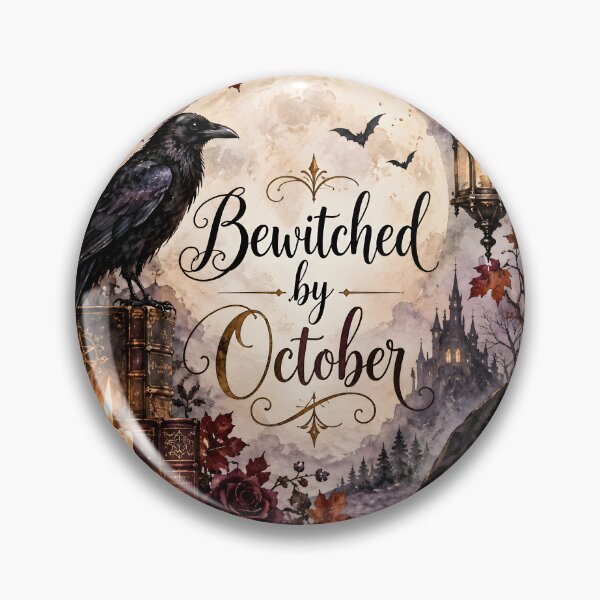 Item preview, Bewitched by October – Gothic Raven & Witchy Moon Halloween Art designed and sold by blankTeeShirt.