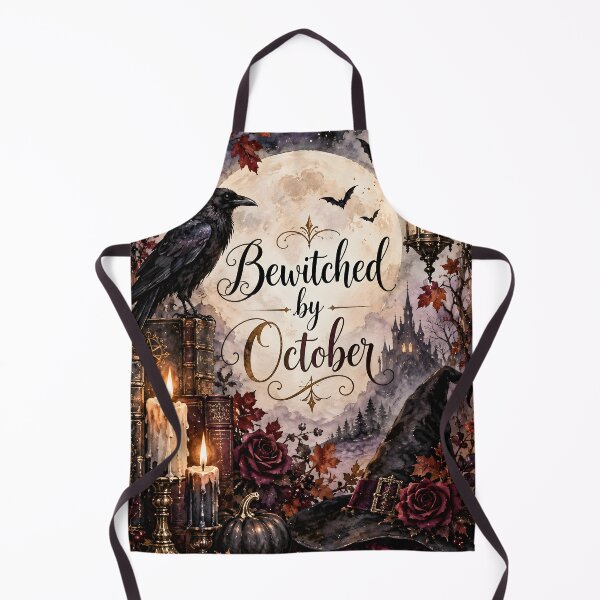 Item preview, Bewitched by October – Gothic Raven & Witchy Moon Halloween Art designed and sold by blankTeeShirt.