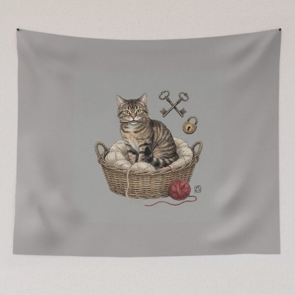 Item preview, Cat With Fish Ukiyo-e Style Art-79 designed and sold by ChristinaMato.