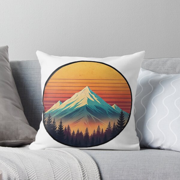 Item preview, Retro mountain with trees  vintage  designed and sold by Expressions-Sel.