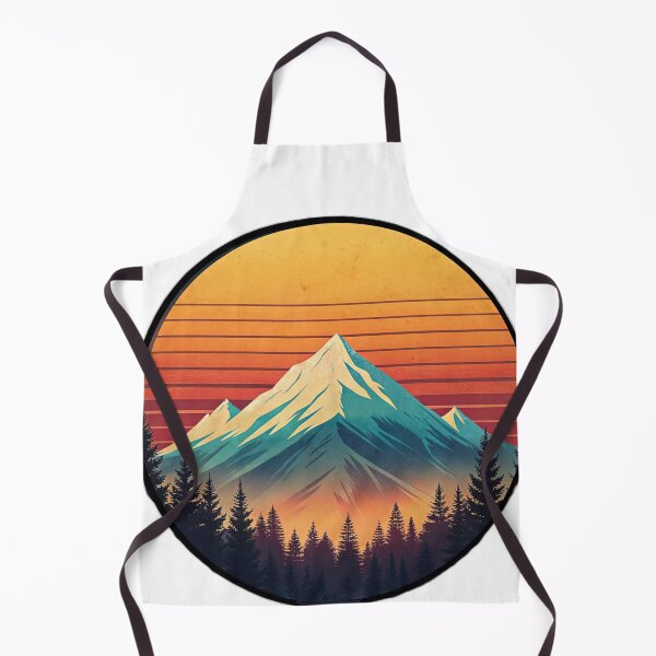 Item preview, Retro mountain with trees  vintage  designed and sold by Expressions-Sel.