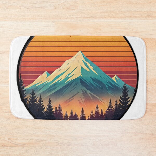 Item preview, Retro mountain with trees  vintage  designed and sold by Expressions-Sel.