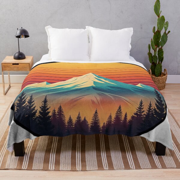 Item preview, Retro mountain with trees  vintage  designed and sold by Expressions-Sel.