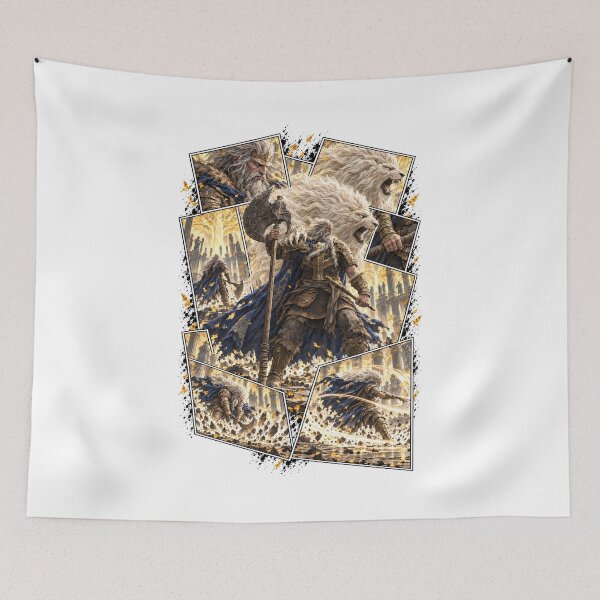 Item preview, Godfrey First Elden Lord Golden Battle Collage designed and sold by PrestonChild.