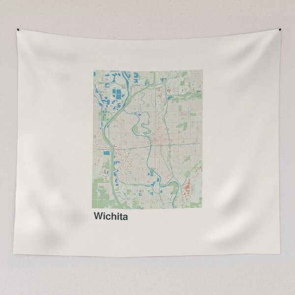 Item preview, Wichita Minimalistic Map Art designed and sold by MapsNerd.