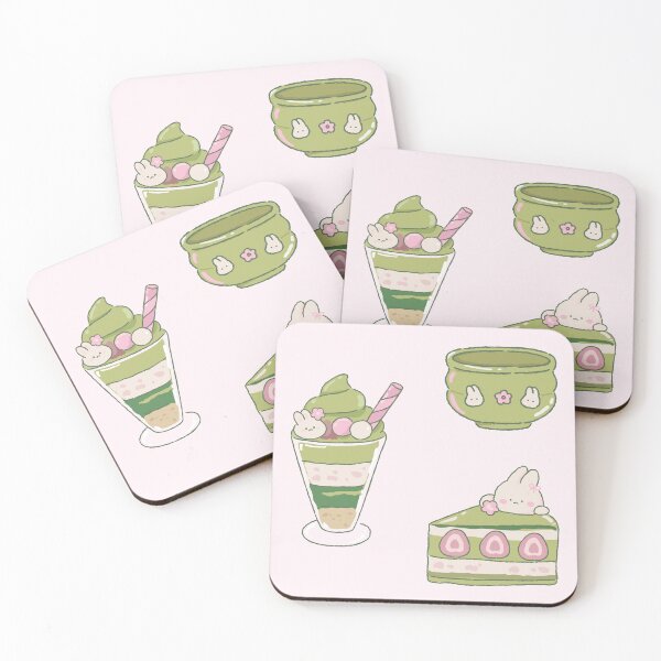 Item preview, kawaii matcha food set designed and sold by PeachyLitchi.