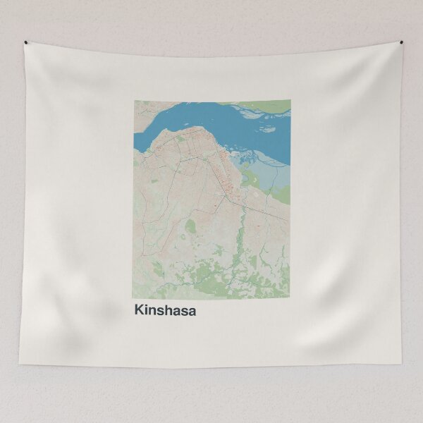 Item preview, Kinshasa Minimalistic Map Art designed and sold by MapsNerd.