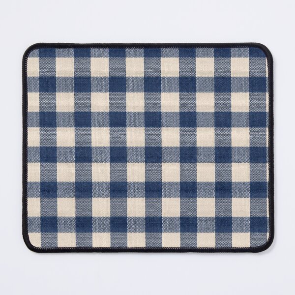 Item preview, Navy Gingham check pattern pillow designed and sold by ORcreation.
