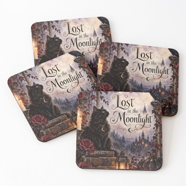 Item preview, Lost in the Moonlight – Gothic Black Cat Halloween Art designed and sold by blankTeeShirt.