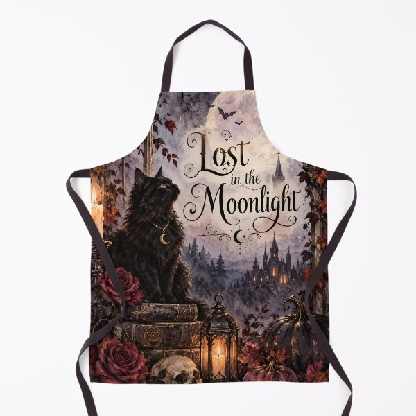 Item preview, Lost in the Moonlight – Gothic Black Cat Halloween Art designed and sold by blankTeeShirt.