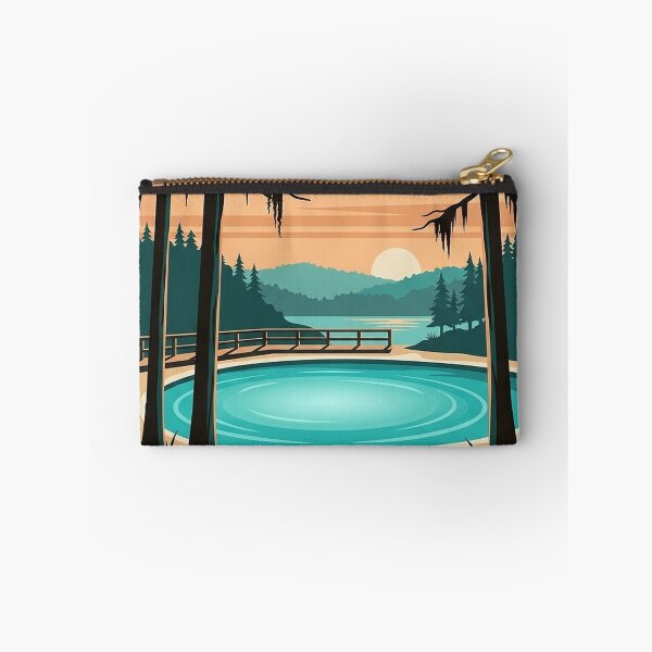 Item preview, Blue Springs State Park Alabama Arch Sticker - Vintage WPA Spring Swimming Hole Badge designed and sold by DetourDgn.