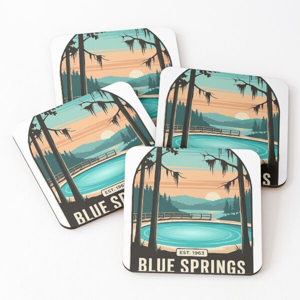 Item preview, Blue Springs State Park Alabama Arch Sticker - Vintage WPA Spring Swimming Hole Badge designed and sold by DetourDgn.