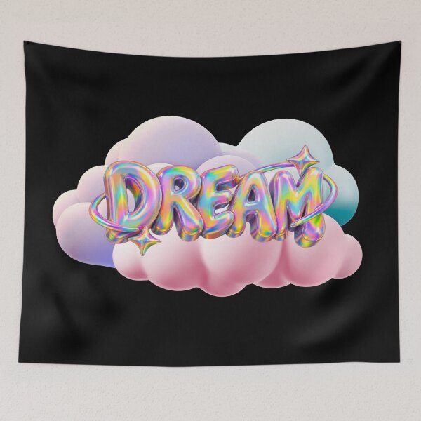 Item preview, 3D Holographic Dream Word on Pastel Clouds designed and sold by Rynasvz.