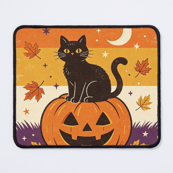 Item preview, Retro Pumpkin Patch Cat Cozy Fall Spooky Season designed and sold by urmoments.