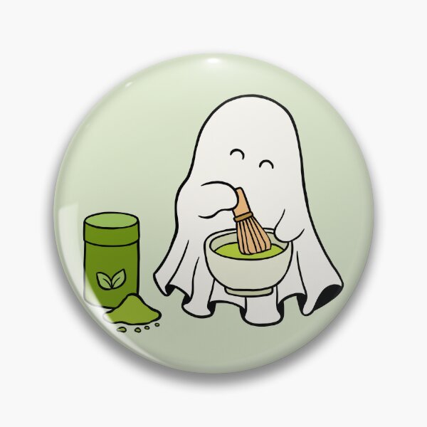 Item preview, matcha maker ghost designed and sold by PeachyLitchi.