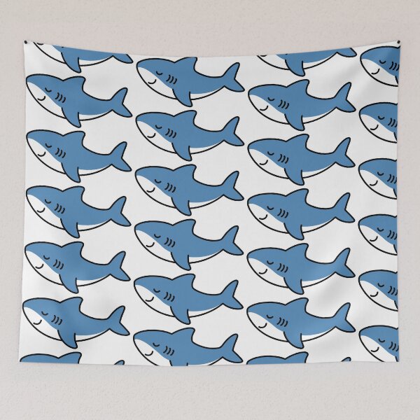 Item preview, cute shark character illustration designed and sold by pookapencil.