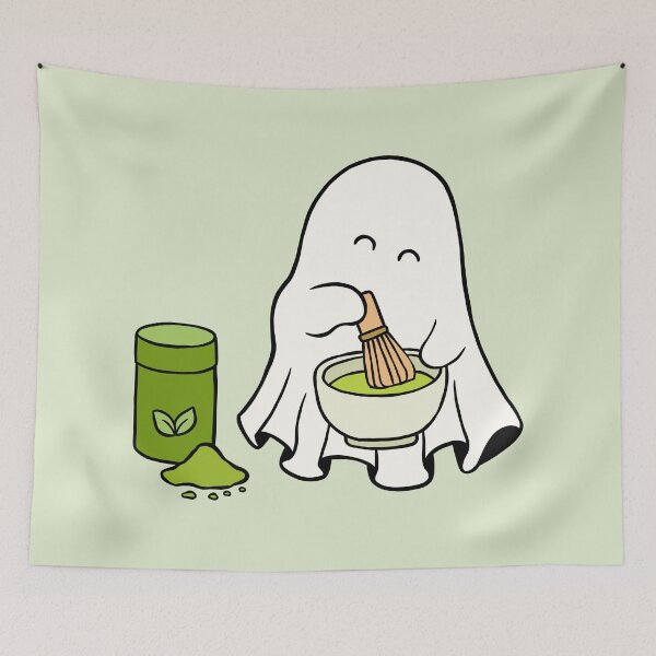 Item preview, matcha maker ghost designed and sold by PeachyLitchi.