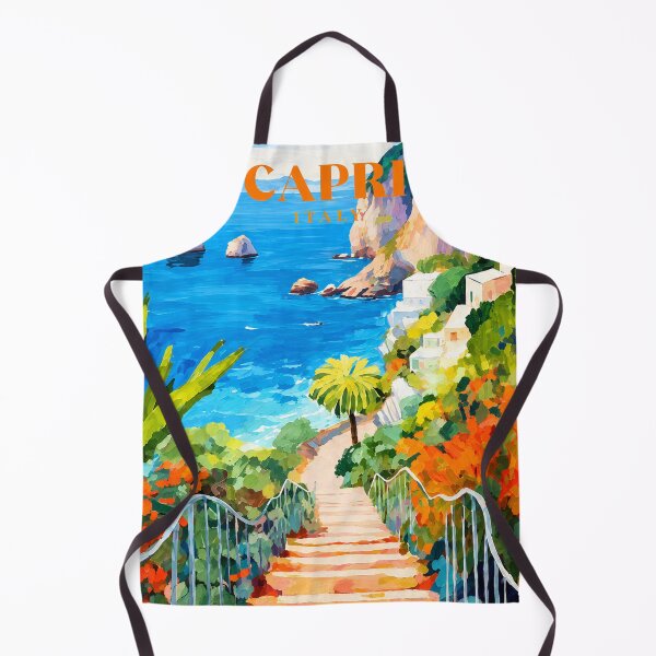 Item preview, Capri Italy – Colorful Mediterranean Stairway Travel Art designed and sold by ChicClicker.