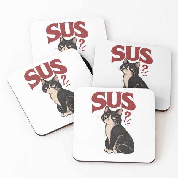 Item preview, Highly Suspect – Funny SUS Tuxedo Cat Meme Art designed and sold by SimonasPeace.