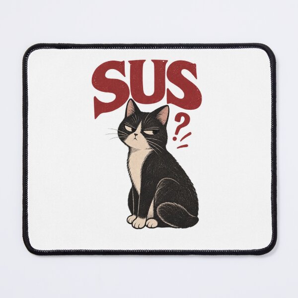 Item preview, Highly Suspect – Funny SUS Tuxedo Cat Meme Art designed and sold by SimonasPeace.