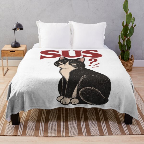 Item preview, Highly Suspect – Funny SUS Tuxedo Cat Meme Art designed and sold by SimonasPeace.
