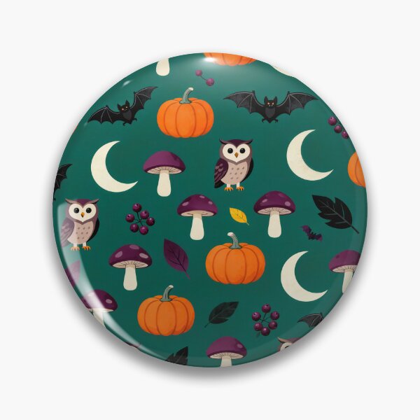 Item preview, Dark Cottagecore Halloween Owl Mushroom Pattern designed and sold by Mimoshi ⭐⭐⭐⭐⭐.