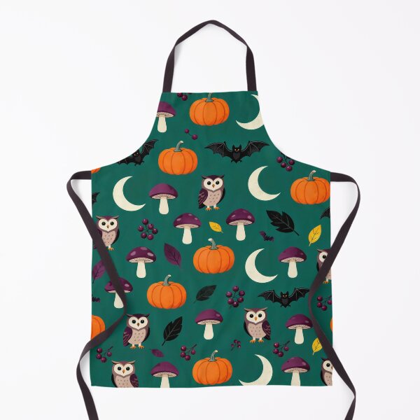 Item preview, Dark Cottagecore Halloween Owl Mushroom Pattern designed and sold by Mimoshi ⭐⭐⭐⭐⭐.
