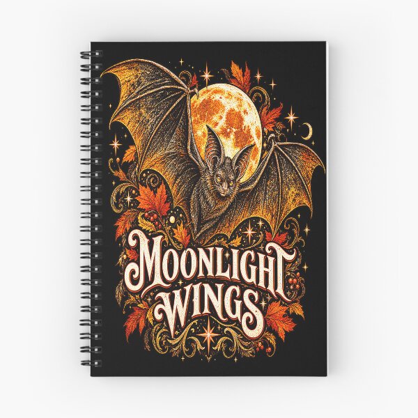 Item preview, Moonlight Wings Bat Gothic Halloween Vintage Moon designed and sold by TheInkRaven.