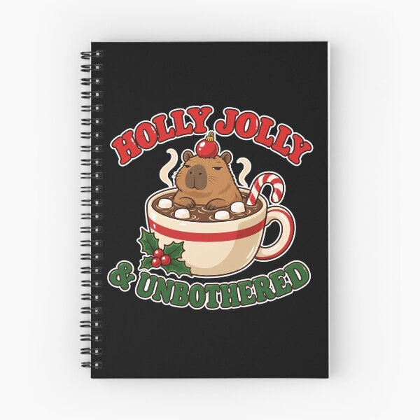Item preview, Holly Jolly and Unbothered Capybara Christmas Hot Cocoa designed and sold by Ela-graphicwiz.