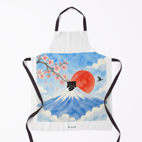 Item preview, Yume - Dream | Watercolor Mount Fuji & Red Sun | Japanese Design designed and sold by JapanMemoir.