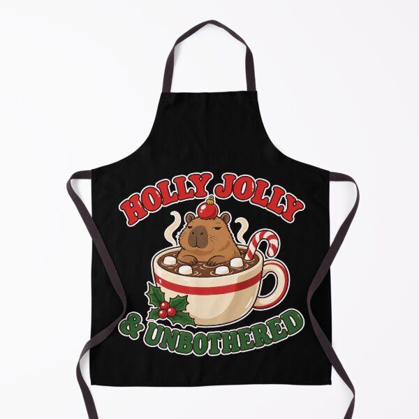 Item preview, Holly Jolly and Unbothered Capybara Christmas Hot Cocoa designed and sold by Ela-graphicwiz.