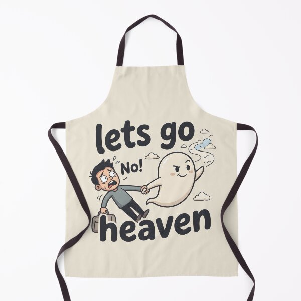 Item preview, Let’s Go Heaven Funny Ghost Cartoon designed and sold by hutofdesigns.